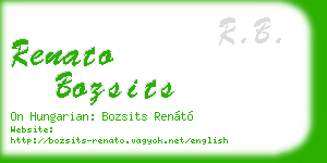 renato bozsits business card