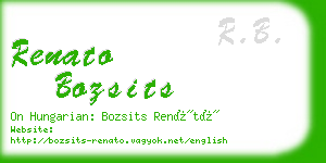 renato bozsits business card